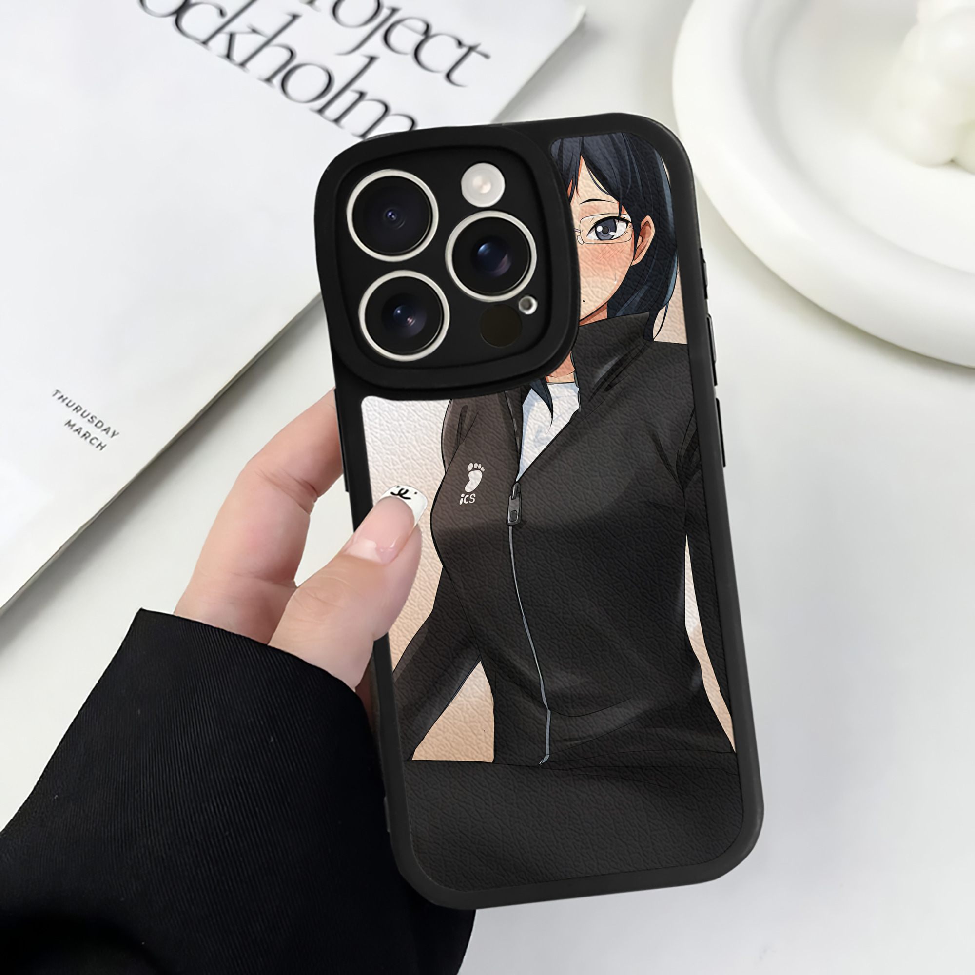 （画像用） ハイキュー!! Haikyu!! 【iPhone 16シリーズ対応】シリコンスマホケース（レザー調） 材質：シリコン